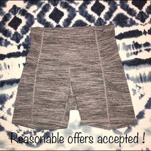 Lululemon grey athletic compression shorts